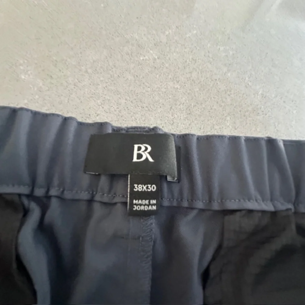 NWT-Men's Navy BR Athletic Slim 38x30 Performance Pants Chino